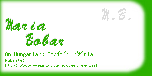 maria bobar business card